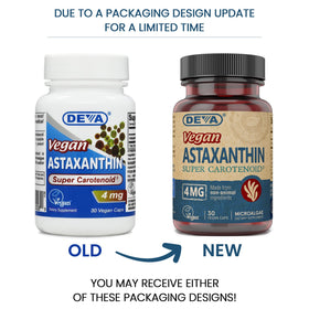 DEVA Astaxanthin 4mg gélules végétales côté avec étiquette