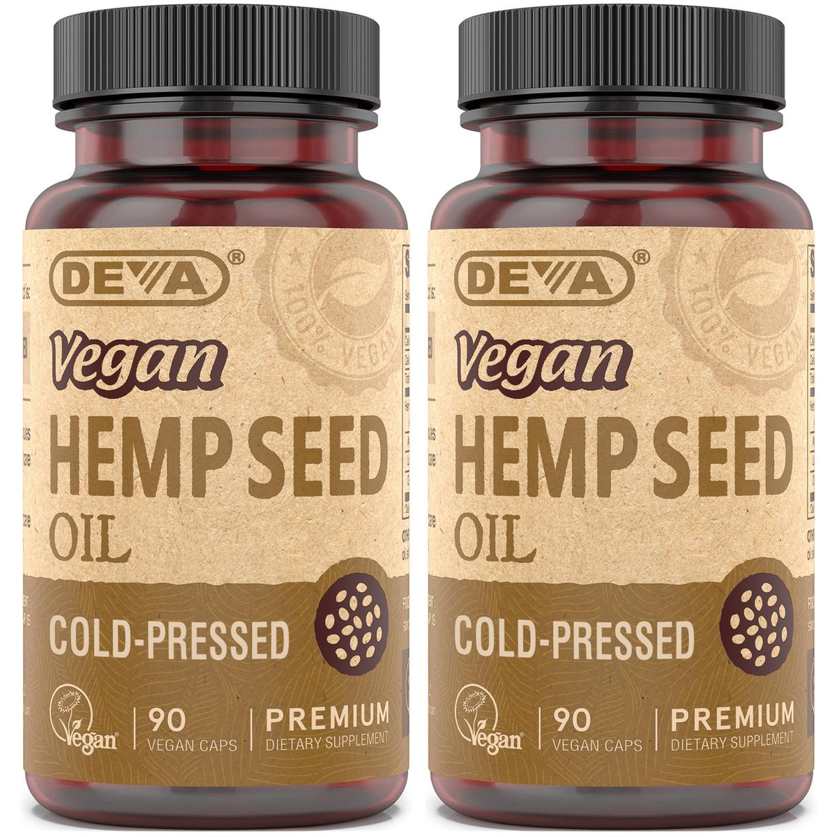 DEVA capsules d'huile de graines de chanvre emballage avant