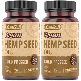 DEVA capsules d'huile de graines de chanvre emballage avant