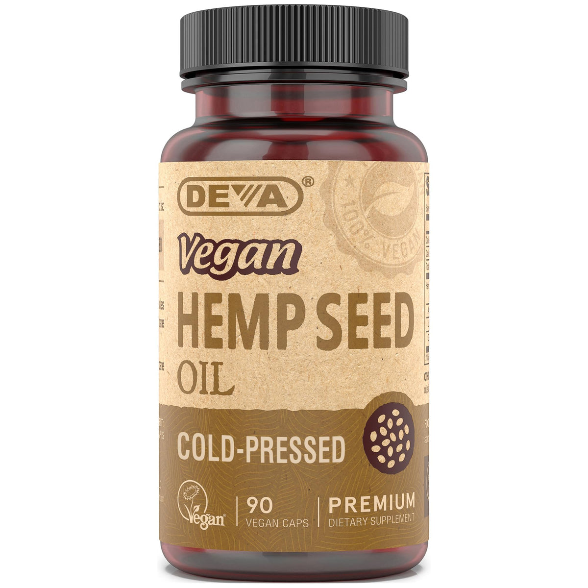 DEVA Capsules Huile de Graines de Chanvre Vierge 90 Comp