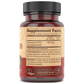 DEVA Coenzyme Q10 comprimés avec un verre d'eau
