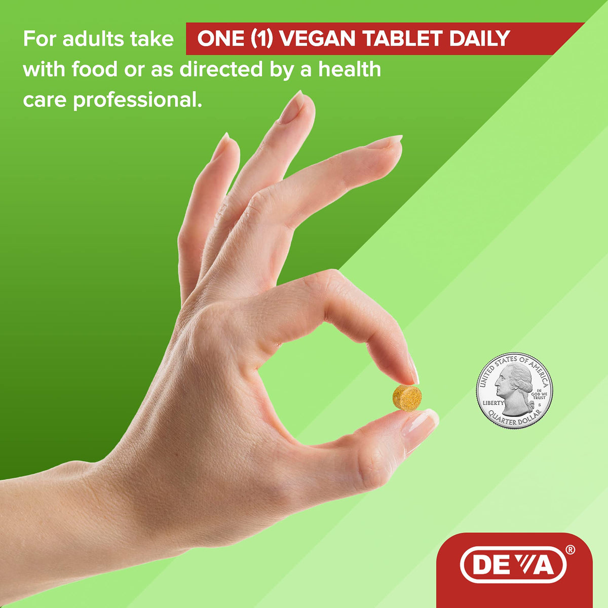 DEVA Complément Alimentaire Multivitamines Vegan 90 Tablettes ouvertes