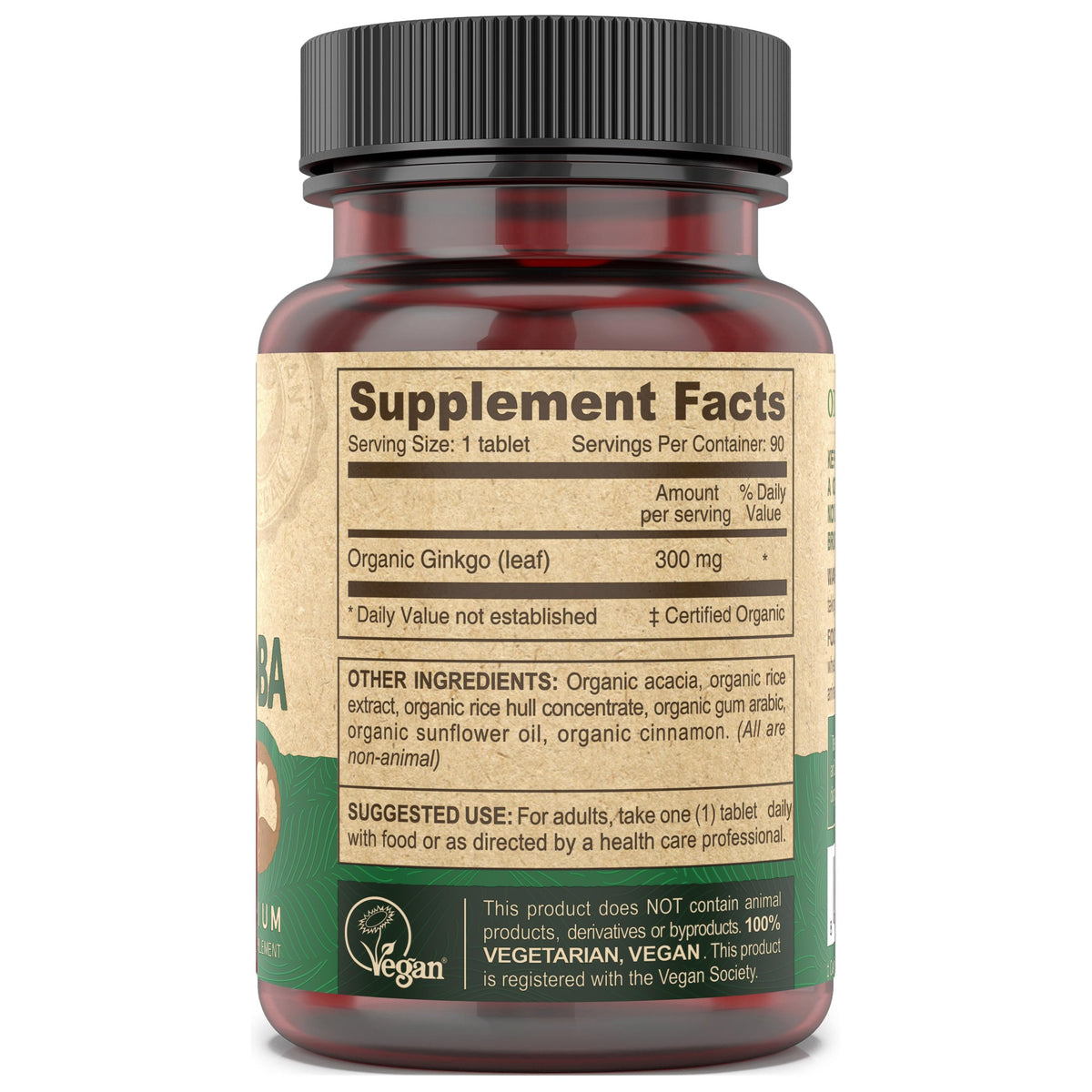 DEVA Ginkgo Biloba comprimés de 300 mg sur fond blanc