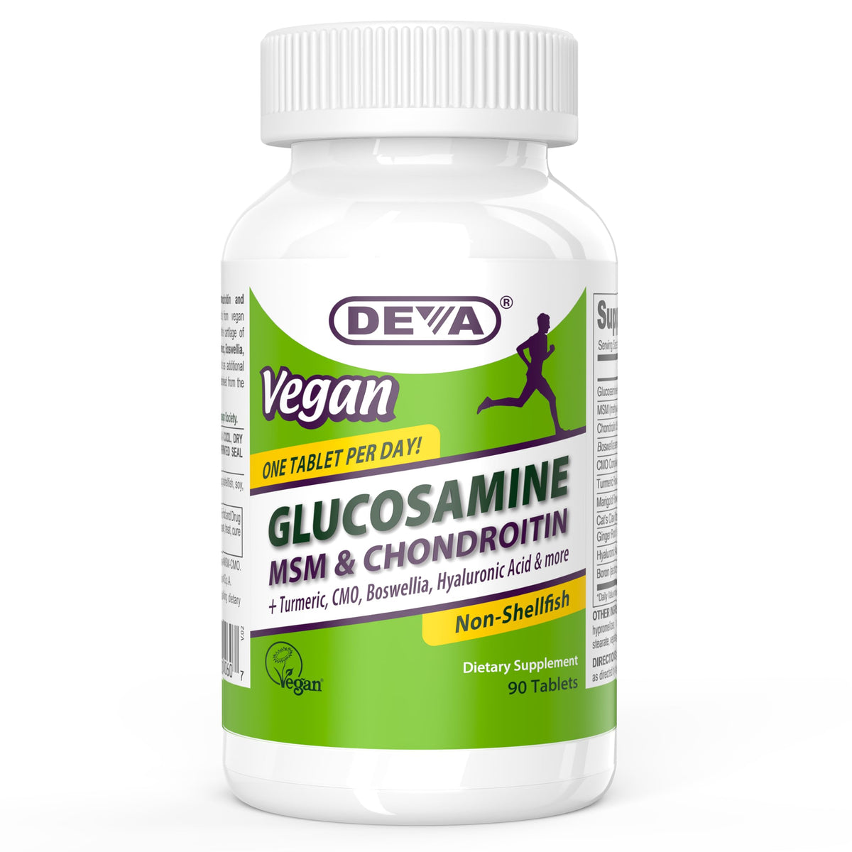 DEVA Glucosamine MSM Chondroitin 90 comprimés flacon vue avant