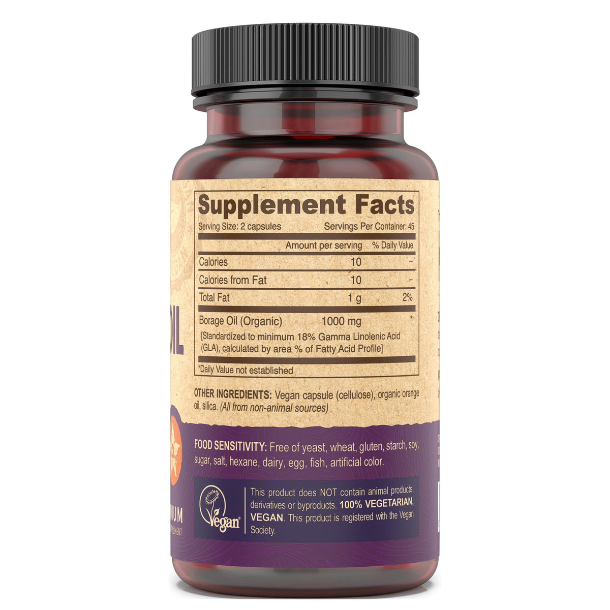 DEVA Huile de Bourrache 500mg comprimés à l'intérieur