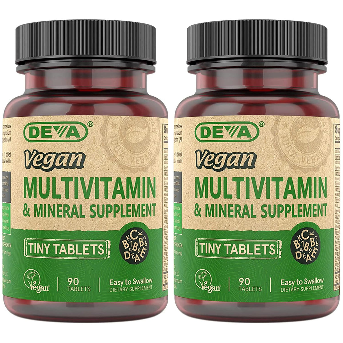 DEVA Multivitamines Vegan 90 Tablettes vue avant