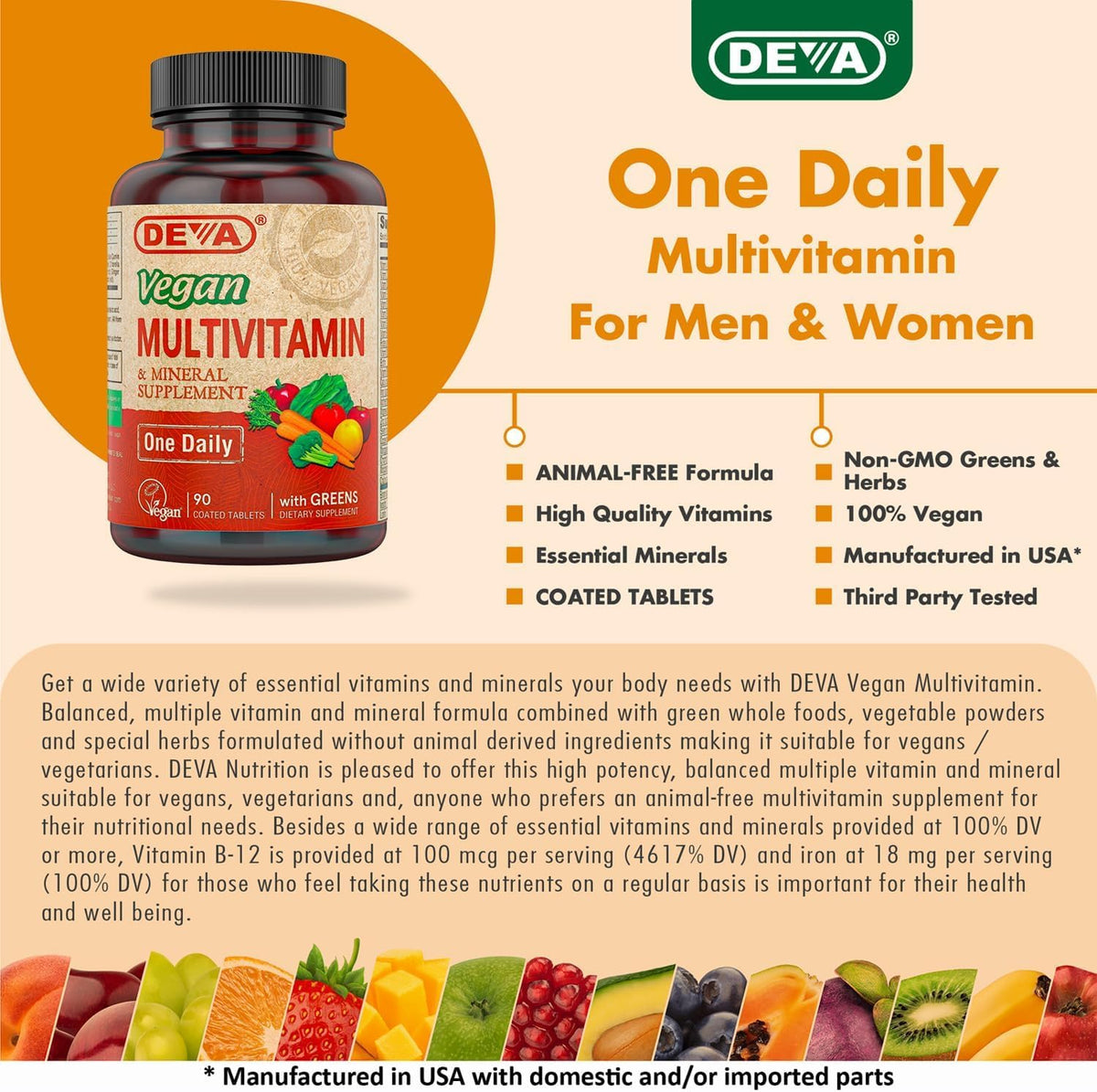 DEVA Multivitamines Végétalien 90 Comprimés - Ambiance de vie saine