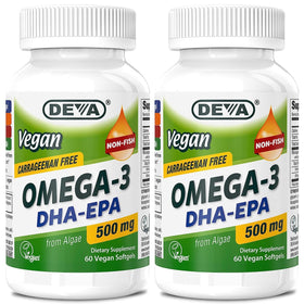 DEVA Omega-3 DHA-EPA 500mg, boîte vue de face