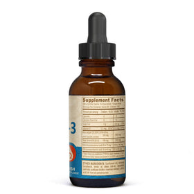 DEVA Omega-3 Liquide DHA EPA 132g sur une table avec un smoothie