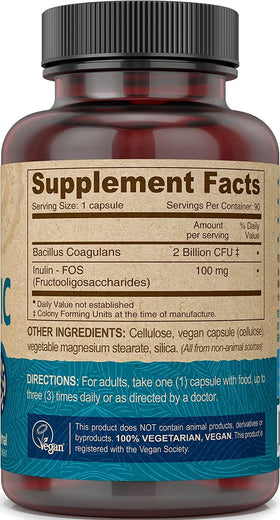 DEVA Probiotiques Végétaliens 90 Capsules avec prébiotiques FOS