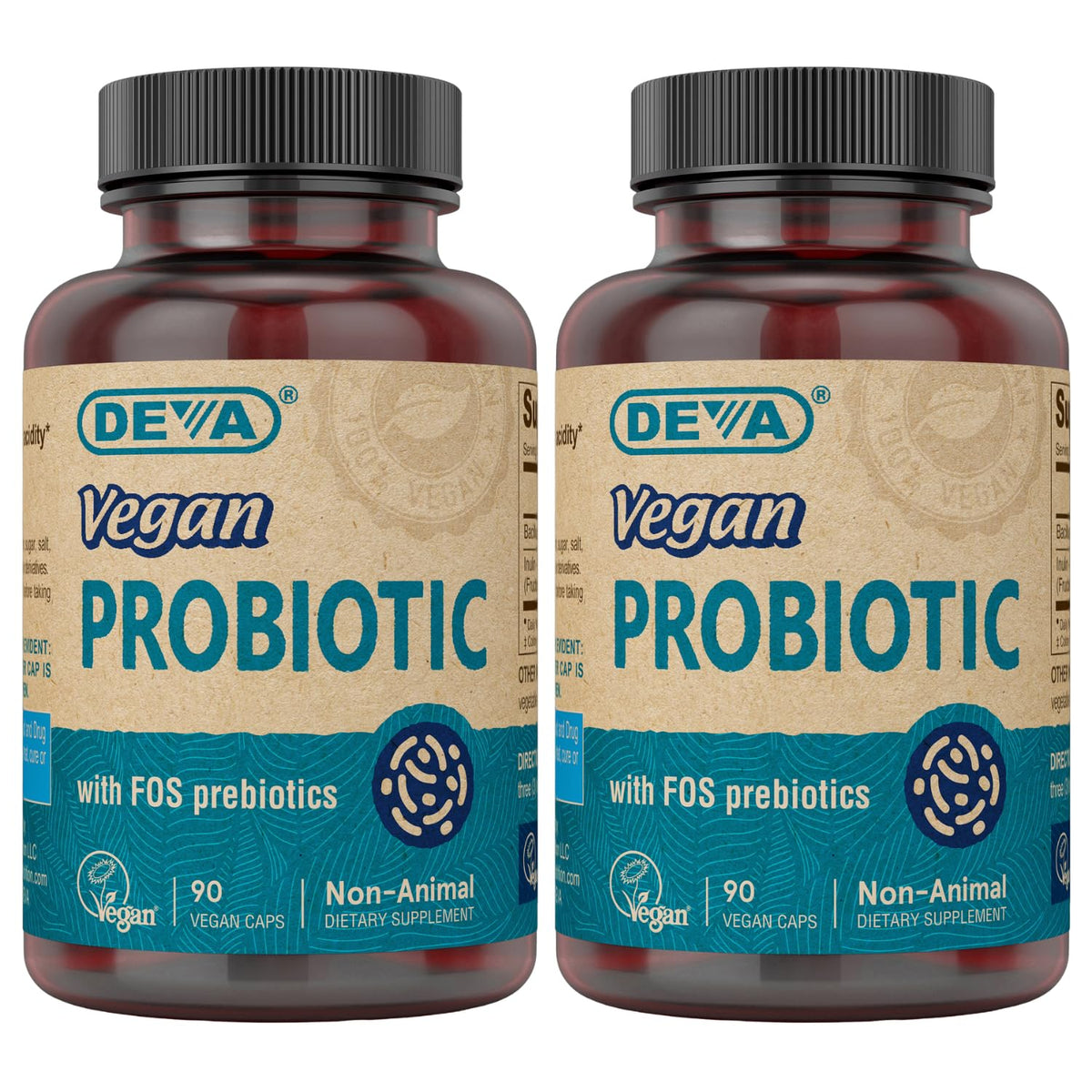 DEVA Probiotiques Végétaliens 90 Capsules vue de face