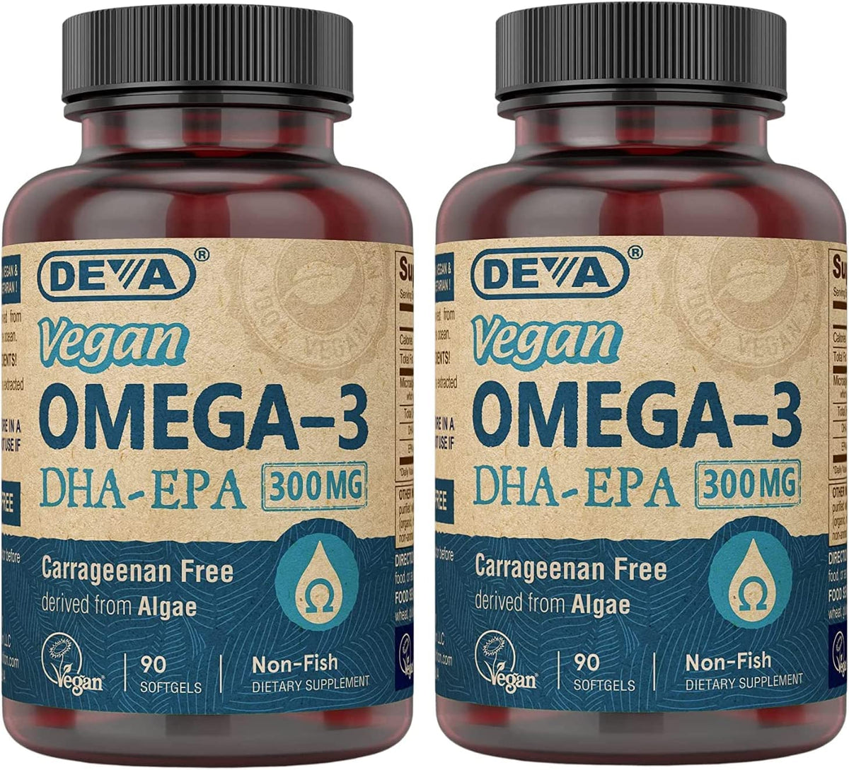 DEVA Vegan Omega-3 DHA-EPA 300mg, paquet avant