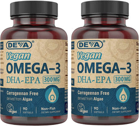 DEVA Vegan Omega-3 DHA-EPA 300mg, paquet avant