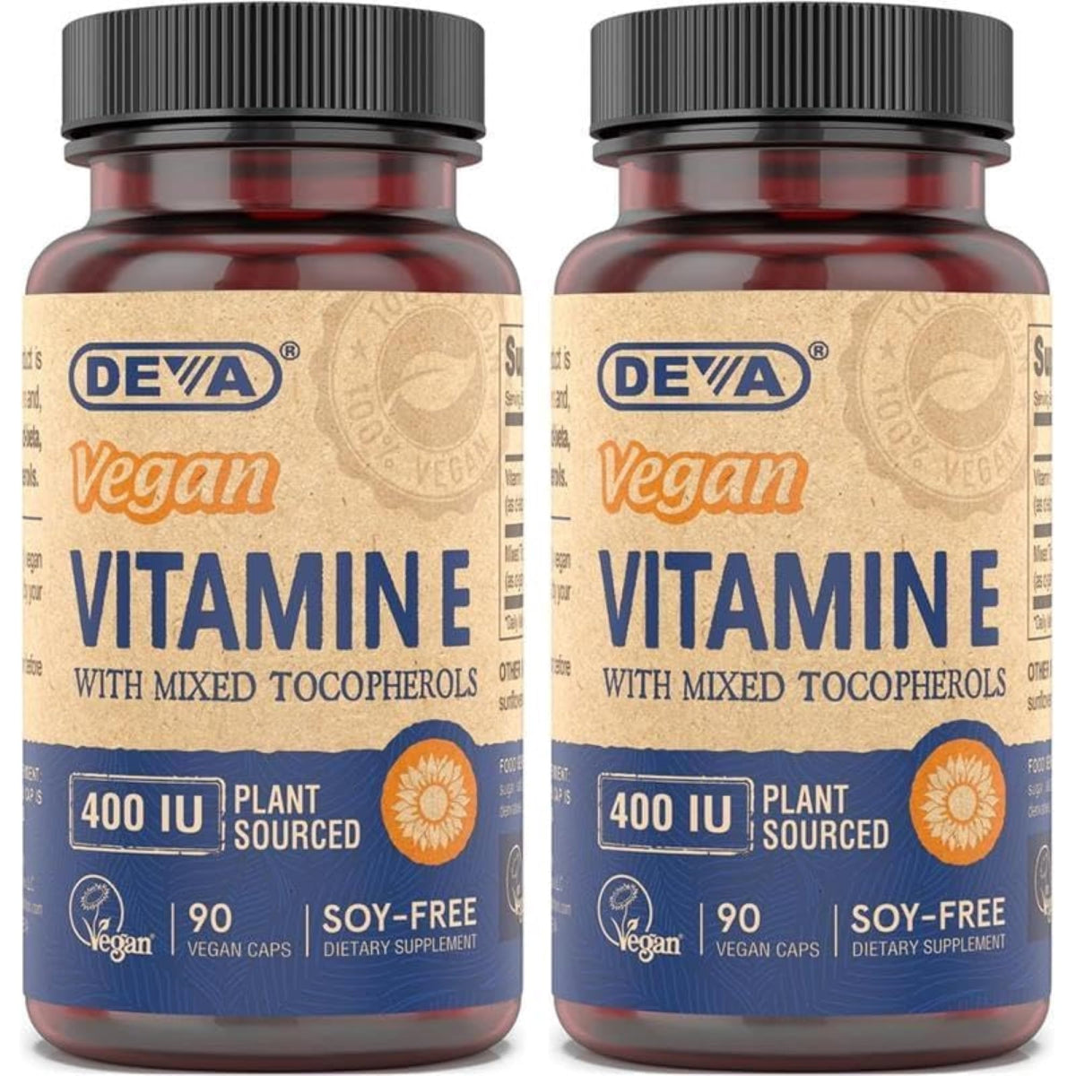 DEVA Vitamine E 400UI boîtier avant avec étiquette
