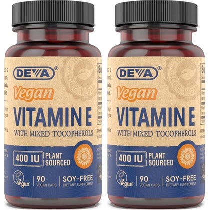 DEVA Vitamine E 400UI boîtier avant avec étiquette