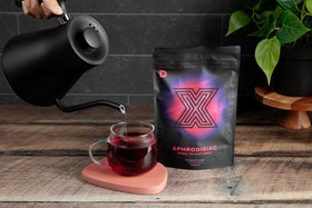 Deviant Blends Thé Aphrodisiaque pour Femmes étiquette avec ingrédients