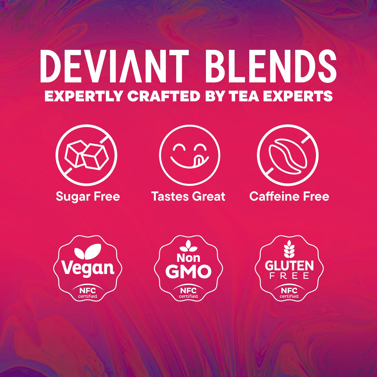 Deviant Blends Thé Aphrodisiaque pour Femmes sachets alignés