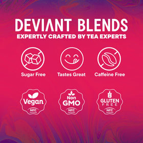 Deviant Blends Thé Aphrodisiaque pour Femmes sachets alignés