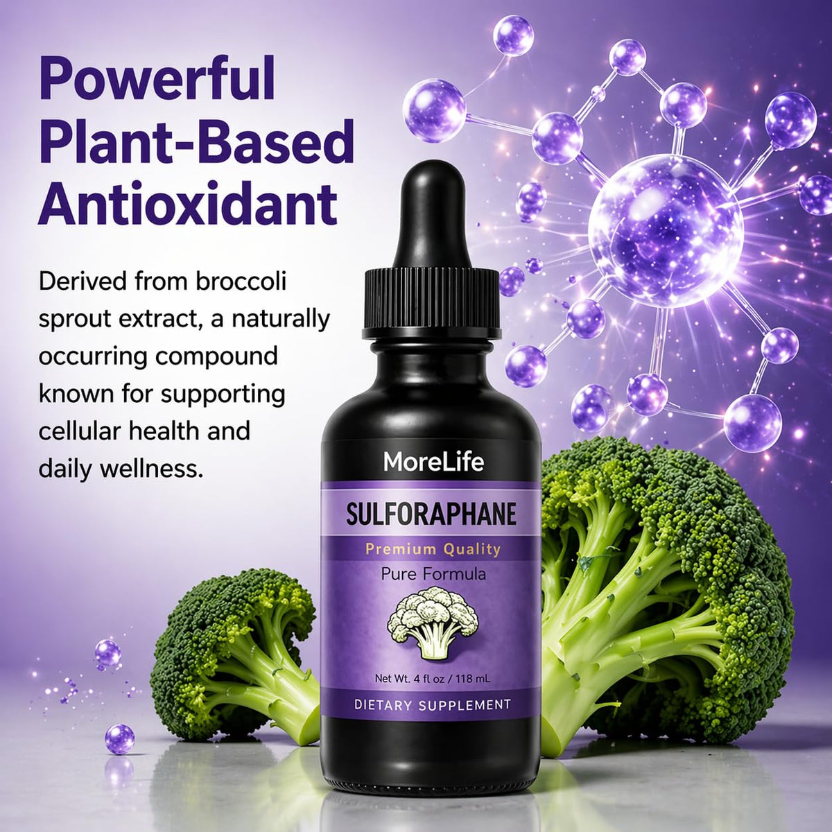 DFTLUUE Complément Sulforaphane 118 ml étiquette détaillée