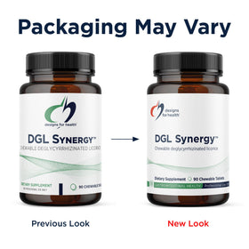 DGL Synergy 500mg Racine de Réglisse à Mâcher - vue arrière de la boîte