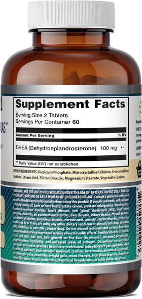 DHEA 100 Mg Amazing Nutrition, en contexte sur une table