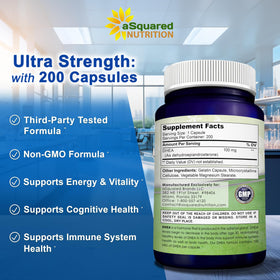 DHEA 100mg aSquared Nutrition capsules en main