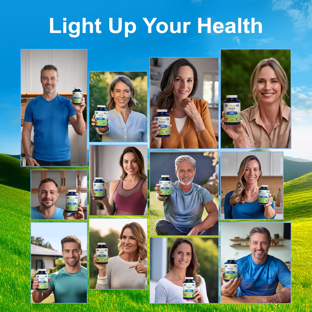 DHEA 100mg aSquared Nutrition flacon avec étiquette