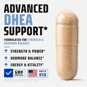 DHEA 100mg de Sheer Strength Labs contenant avec étiquette