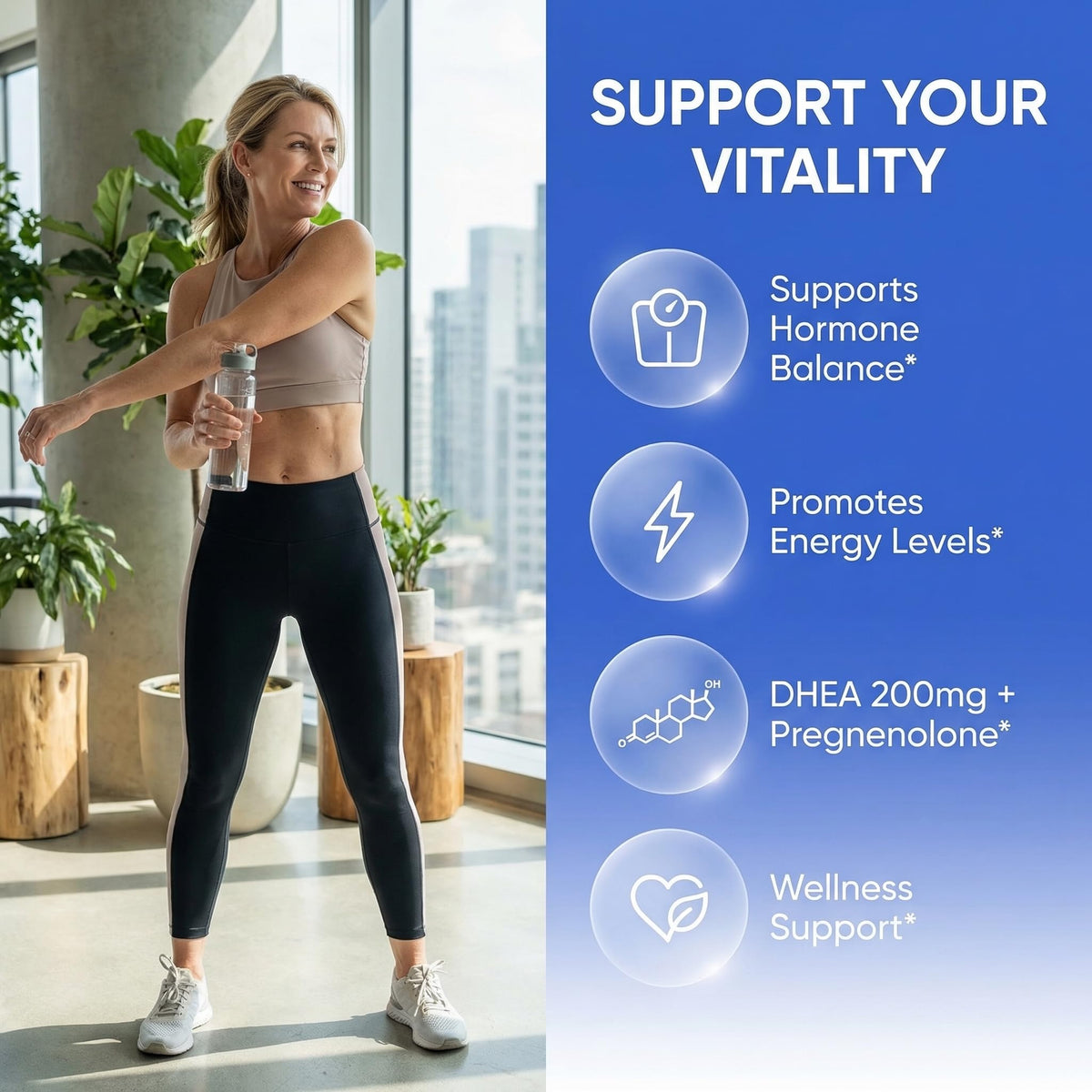 DHEA 200mg Clean Nutraceuticals, capsules en gros plan