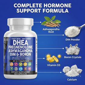 DHEA 200mg Clean Nutraceuticals, capsules sur fond blanc
