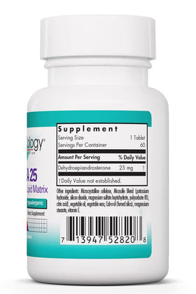 DHEA 25 mg Allergy Research Group 60 comprimés emballage