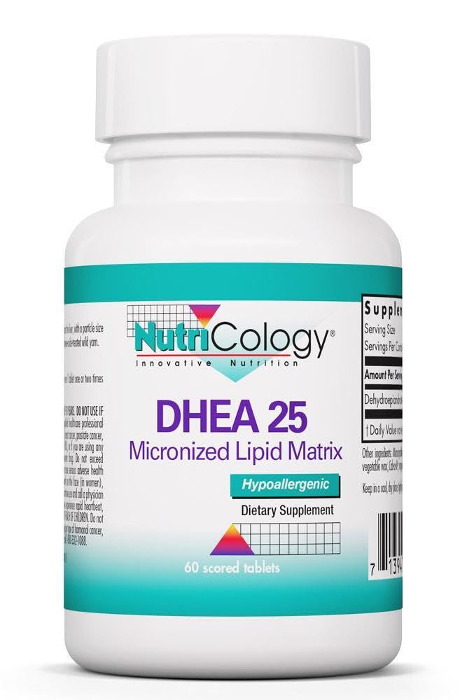 DHEA 25 mg Allergy Research Group 60 comprimés vue de face