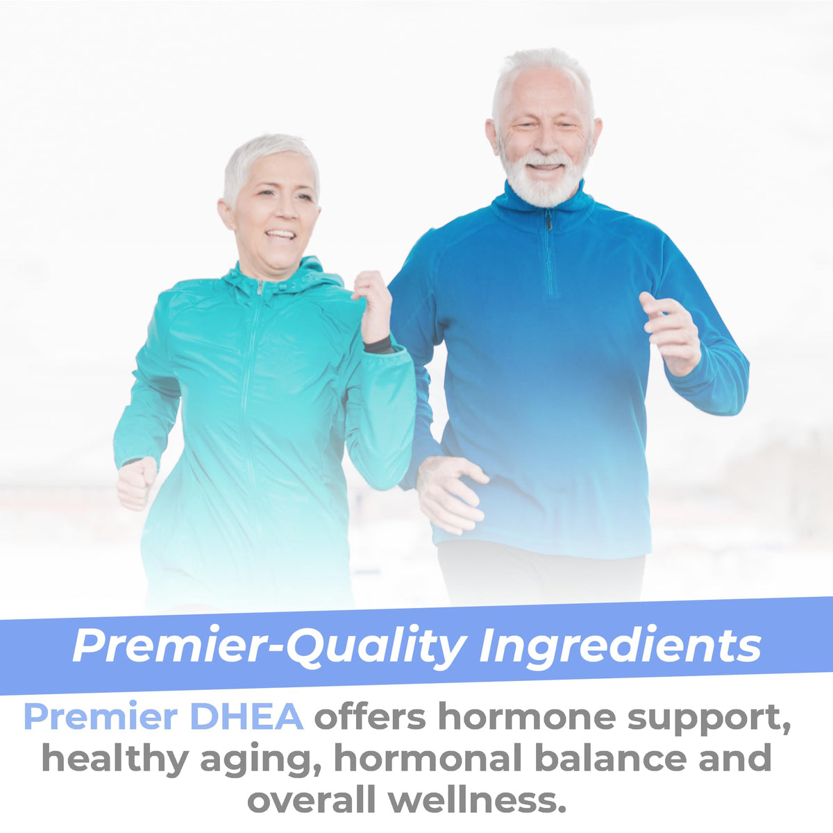 DHEA 25mg Premier Research Labs, capsules végétales dans un bol