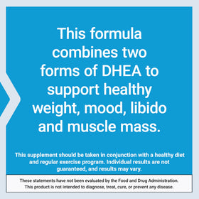 DHEA Complete Life Extension avec un verre d'eau à côté