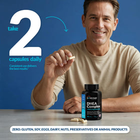 DHEA Micronisé 200mg d'EVERYDAY NUTRITION, vue de côté