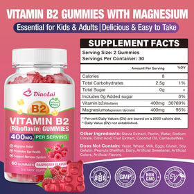 DIAOLAI gélules de vitamine B2 400mg contenant 120 gélules
