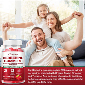 DIAOLAI Gummies de Berbérine 2000mg avec des framboises fraîches