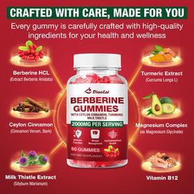 DIAOLAI Gummies de Berbérine 2000mg sur une table