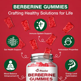 DIAOLAI Gummies de Berbérine 2000mg vue arrière de l'emballage