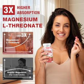 DIAOLAI Gummies Magnésium L-Thréonate 1000mg avec des framboises