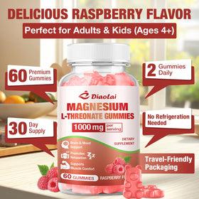 DIAOLAI Gummies Magnésium L-Thréonate 1000mg dosage recommandé
