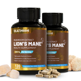DIATMOON Capsules de Lion’s Mane 1200mg, bouteille vue de face