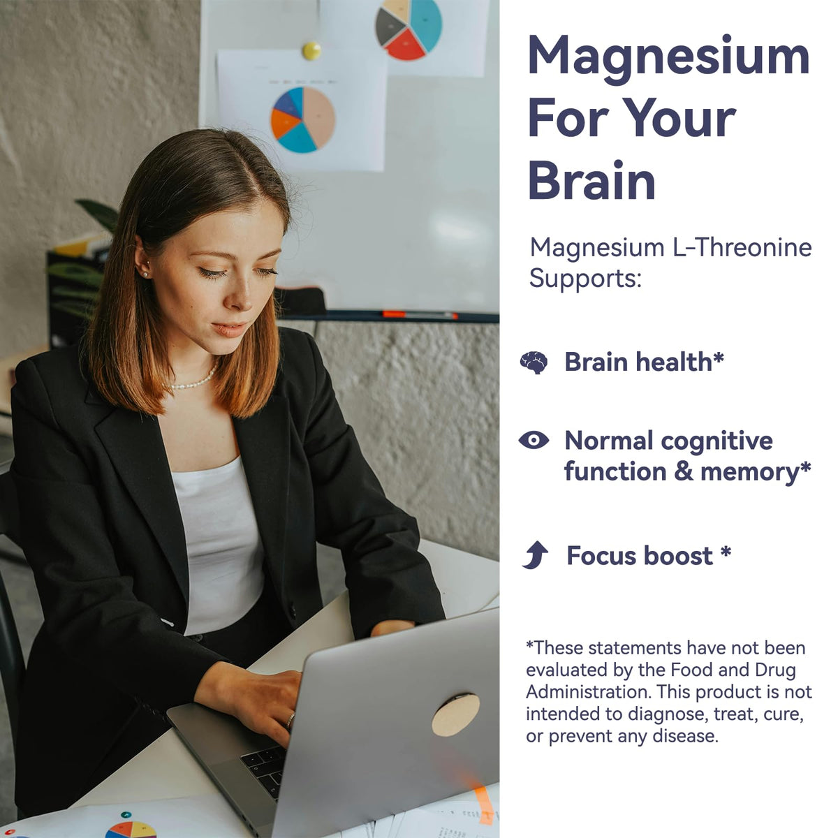DIATMOON Magnésium L-Thréonate 90 capsules avec étiquette détaillée