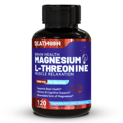 DIATMOON Magnésium L-Thréonine 1900mg capsules végétales vue de face