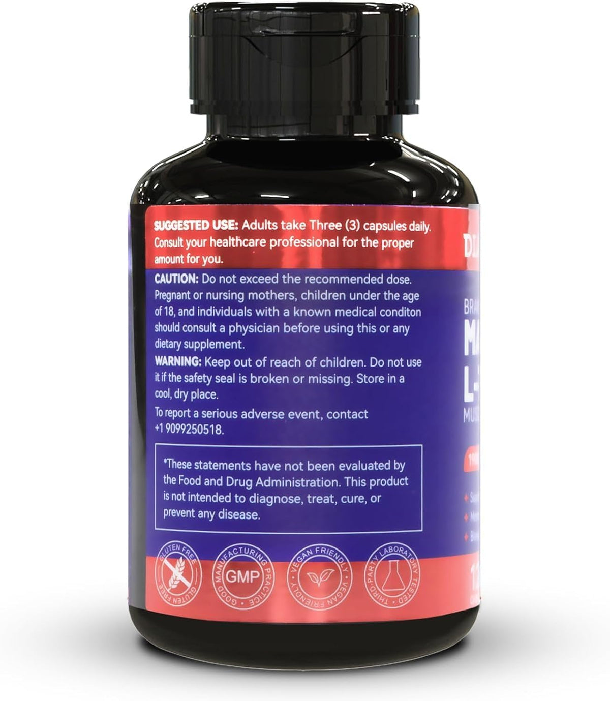 DIATMOON Magnésium L-Thréonine capsules sur fond blanc