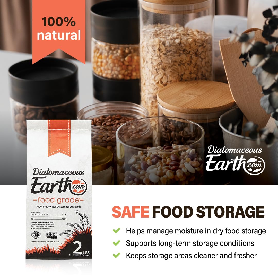 Diatomaceous Earth 1021g avec des plantes en arrière-plan