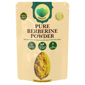 Dibesity poudre de berbérine pure à 97% 100g vue avant avec emballage
