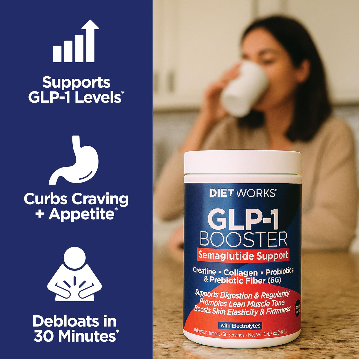 DietWorks support en poudre avec cuillère doseuse