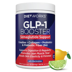 DietWorks support mélange de boisson au goût citron-lime, 30 portions