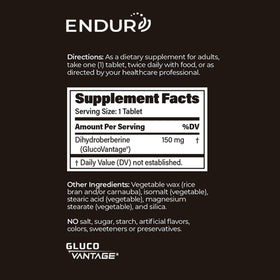Dihydroberberine 150mg comprimés avec étiquette
